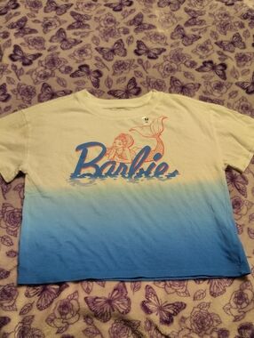 GAP Yellow to Blue Ombre Tee with Pink Mermaid Graphic